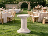 20.08" Sculptures Garden Statues, Large Roman Column Pedestal Cylinder Style, Magnesium Oxide Stone W6572P574582