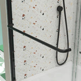 Bathtub Bypass shower door, sliding door, with 1/4" tempered glass and Matted black finish W2122131039