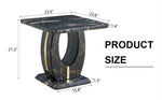 ZUN Modern Minimalist Black Marble-Patterned MDF Square Coffee Table. Add a quiet and cozy atmosphere to W1151P211298