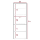 Mila Bathroom Cabinet, Two Internal Shelves, Two External Shelves, Single Door -White B07091955