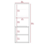 ZUN Mila Bathroom Cabinet, Two Internal Shelves, Two External Shelves, Single Door -White B20091955