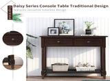 Series Console Table Traditional Design with Two Drawers and Bottom Shelf 73279163