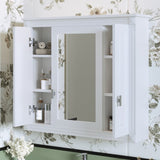 Bathroom Wall Cabinet with Mirror, Wall Mounted Medicine Cabinet with 4 Shelves, Mirrored Door Over N710P252503K