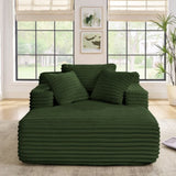Living Room Compressed Chaise Lounge Foam Sofa bed, Fluffy Corduroy Upholstered Cloud Couch with W1413P298041