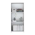 ZUN Bookcase 47" H, 3 shelves, White B097P250874