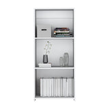 ZUN Bookcase 47" H, 3 shelves, White B097P250874