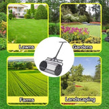 Peat Moss Spreader 24inch,Compost Spreader Metal Mesh,T shaped Handle for planting seeding,Lawn and W46580849