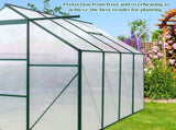 6x8 Hybrid Polycarbonate Greenhouse Green 75985416