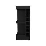 Lyman 46" Tall 3-Tier Corner Bar Cabinet with Fourteen Wine Bottle Cubbies, Living Room, Liquor B200P253733