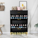 Shoe Storage Cabinet for Entryway, Free Standing Shoe Organizer with 2 Flip Drawers, Hidden Shoe W578124377