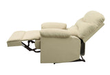 ZUN Beige Recliner with Pillow Top Armrest B062P215431