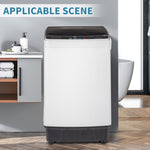 ZUN Full-Automatic Washing Machine Top Load Portable Compact Laundry Washer Spin with Drain Pump,10 84718079