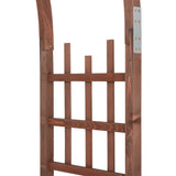 ZUN 6.8FT Wooden Arch with Bench for 2 People, Garden Arbor Trellis for Climbing Plant, Outdoor Garden 11816565