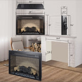 28 inch Electric Fireplace Insert, multicolored flames W1769P193705