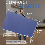 9ft Blue Mid-Size Ping Pong Conversion Top Foldable & Portable Table Tennis Table Top for Indoor W1408P262532