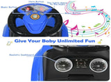 3-in-1 Kids Ride On Push Car for 12-36 Months Removable Handle Anti-Roll Board Horn Music Blue 58900807