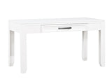 White Finish Writing Desk with Drawer Wooden Furniture 1pc B011P255285