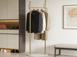 Clothing Rack, Golden Metal Freestanding Heavy Duty Clothes Rack with Marble Base, Multipurpose 17361337
