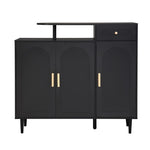 ZUN ON-TREND Elegant Shoe Cabinet with Arched Doors and Drawer, Cream Style Storage Sideboard with WF321210AAB