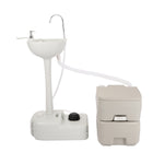 ZUN Portable Removable Outdoor Hand Sink with Portable Toilet （Same as 46793540） 96566688