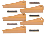 23 230 Series 230S Bucket Teeth w/ 23TF/23FP Flex Pin for Excavator 5 Piece Low Carbon Alloy Steel 10970263