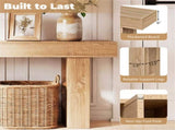 63" Farmhouse Console Table, Narrow Entryway Table with Spacious Bottom Storage 85297604