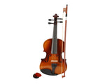 New 1/2 Acoustic Violin Case Bow Rosin Natural 64471048