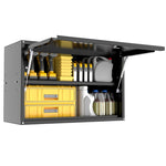 ZUN Metal Storage 150lbs Load Capacity per Shelf, Wall-Mounted Powder-Coating Steel Garage 01675061