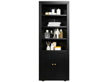 71" Tall Corner Storage Cabinet with 2 Doors, 5-Tier Metal Cabinet with Adjustable Shelves, T2398P504065