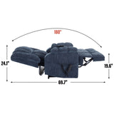 Dual Motor Heat Massage Infinite Position Up to 350 LBS Electric Power Lift Recliners with W3224P288489