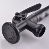 Commercial Kitchen Faucet Pull Down Sprayer Black and Nickel,Single Handle Kitchen Sink Faucet W1932124159