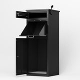 Package Delivery Box for Outside Lock15.74"L*16.92"W*44.5"H, Heavy-Duty Steel Package Drop Box W396P278342