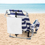 63*65*82cm Short Oxford Cloth Silver White Aluminum Tube Bearing 100kg Beach Chair Blue Stripes 50527506