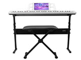 GEP-110 61 Key Lighting Keyboard with Piano Stand, Piano Bench, Built In 74222726