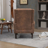 COOLMORE Wood Frame Armchair, Modern Accent Chair Lounge Chair with Sturdy Wood Legs for Living Room W395109982