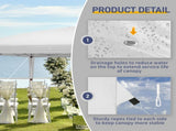10'x20' Instant Pop Up Canopy Tent White, 6 Side Panels 2 Doors 4 Mesh Windows, 28/22mm Powder 16932218