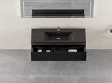 36'' Floating Bathroom Vanity with Sink, Wall-Mounted Striped Bathroom Storage Cabinet with W1573P265198