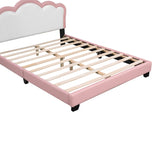 Full size Upholstered Princess Bed With Crown Headboard,Full Size Platform Bed with Headboard and N733P180808H
