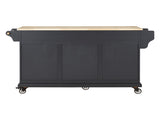 Natural Wood Top Kitchen Island with Storage 91207942