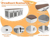 63'' Large Dog Crate Furniture for Double Dog, Wooden Dog Kennel with 2 Drawers,Divider and Sliding 39155818