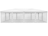 10x20 ft Instant Pop Up Canopy Tent White, 6 Mesh Panels 2 Doors 4 Net 41921225