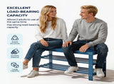 35.43"*11.02"*17.72" 3-Tier Bamboo Shoe Rack Blue 11763919