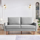 ZUN 69” Modern Decor Upholstered Sofa Furniture, Wide Velvet Fabric Loveseat Couch, Solid Wooden Frame B082111400