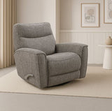 Man Wah Brisbane Upholstered Swivel Recliner, Granite B2707P311397