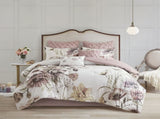 8 Piece Cotton Printed Comforter Set Blush Cal King B03597102