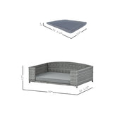 ZUN Dog Bed, Pet Bed, Pet Enclosures, Pet Outdoor Pet Patio Seasonal PE Wicker Pet W170390114