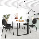 4-piece bar stools, faux leather dining chairs with waterproof surface and metal legs, easy to W2167P206039