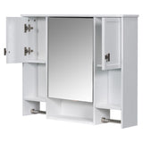 ZUN 35'' x 28'' Modern Wall Mounted Bathroom Storage Cabinet, Bathroom Wall Cabinet with Mirror, WF317173AAK