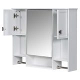 ZUN 35'' x 28'' Modern Wall Mounted Bathroom Storage Cabinet, Bathroom Wall Cabinet with Mirror, 20410048