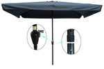 ZUN 10 x 6.5ft Patio Umbrella Outdoor Waterproof Umbrella with Crank and Push Button Tilt for Garden 04424581